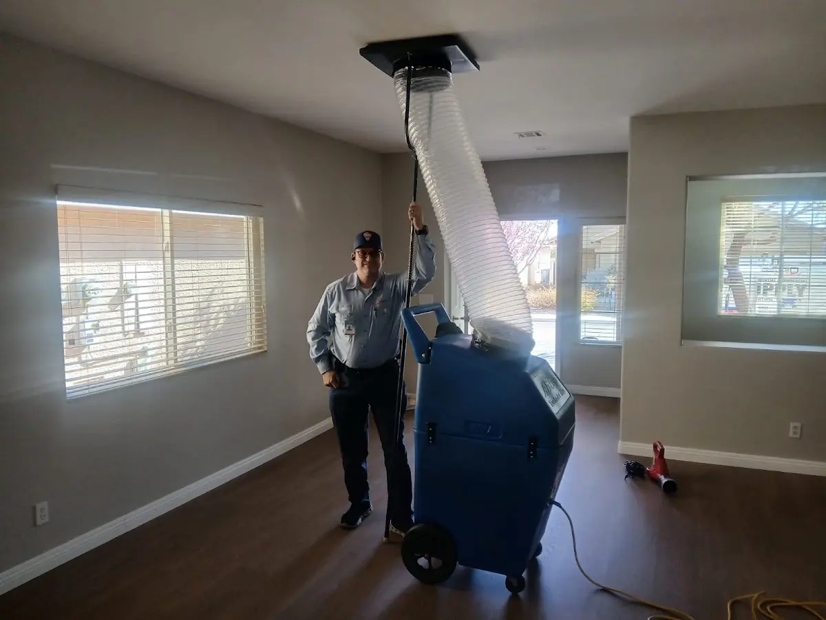 Professional Dryer Vent Cleaning work inside a San Carlos home
